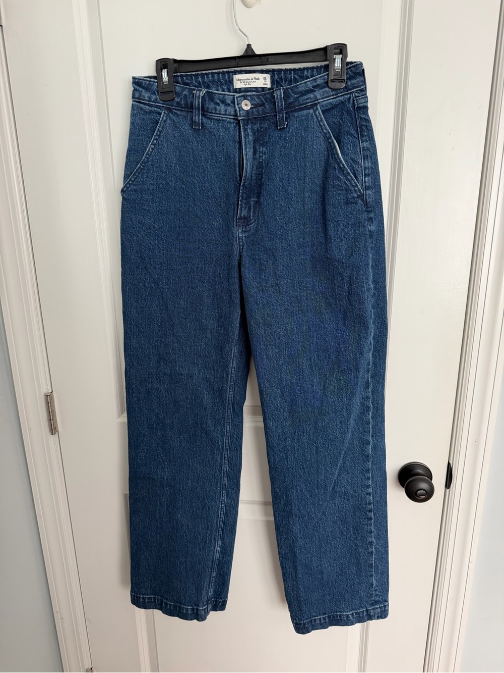 Abercrombie & Fitch Women’s 90s Relaxed Jean High Rise Denim Jeans - Dark Blue